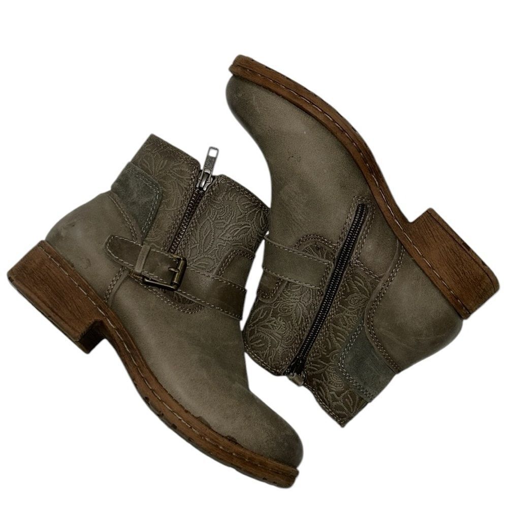 Comfortiva Sterns Green Leather Zipper
Casual Dress Boots(Size 6.5M)